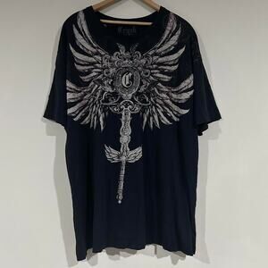 Y2K Crank Couture Wings Tee Shirt
